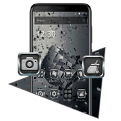 Black Tech Cube Launcher Theme icon