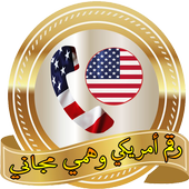 رقم أمريكي وهمي أيقونة