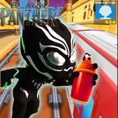 Panther Black Super Hero Temple Dash