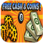 Coins for 8 ball pool prank icon
