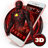 3D Red Iron Superhero Theme🤖 أيقونة