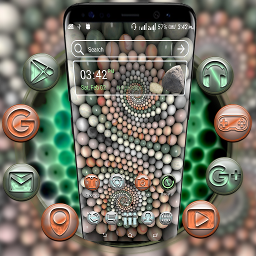 3D Spiral Stones LauncherTheme icon