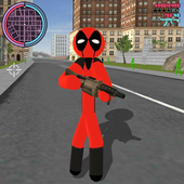 Stickman Deadpool Rope Hero icon