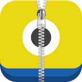 Funny Minion Zipper Screenlock