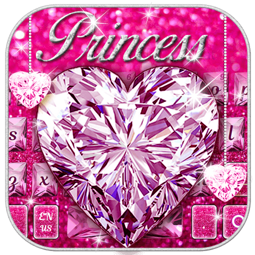 Princess SMS Pink Diamond Keyboard icon