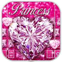 Princess SMS Pink Diamond Keyboard on 9Apps