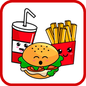 How to draw fast food icon