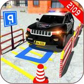 3D Highway Police Car Parking icon
