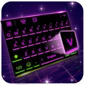 Neon Keyboard Theme with Emoji