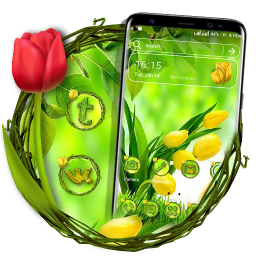Yellow Tulip Launcher Theme icon