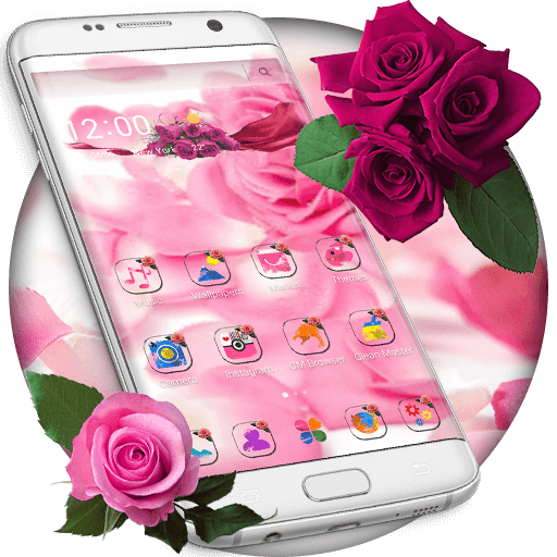Velvet Morning Rose Flower Theme icon