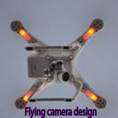 Flying camera design icon