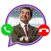 video call from mr bean : call prank icon