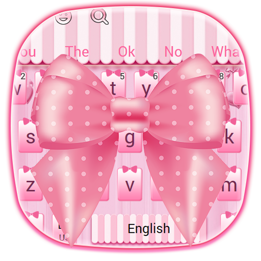 Pink Bow Keyboard icon