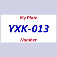 My Plate Number