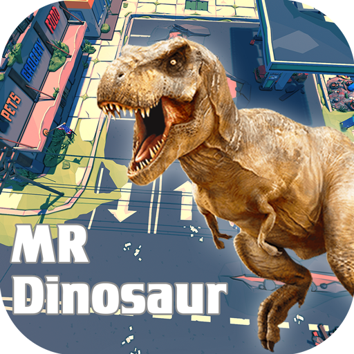 Mr Dino Run and Eat - Real Dinosaur fun Game icon