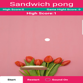 Pong ball game play icon