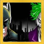 Bat lego car man icon