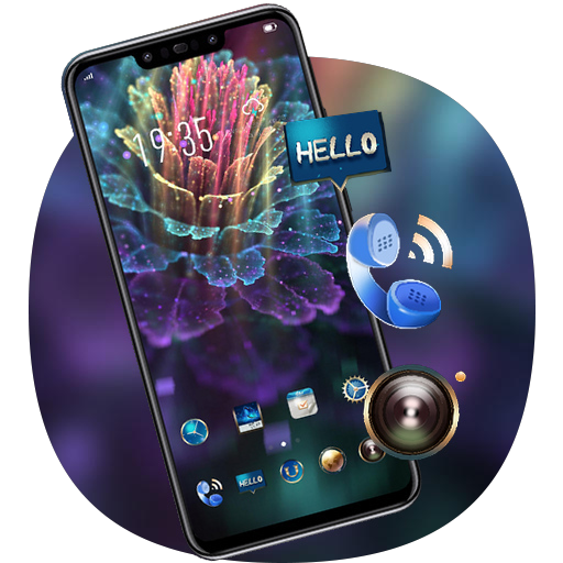 Beautiful Shining Flowers theme Galaxy M30 HD icon