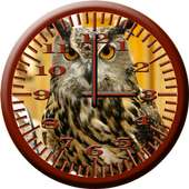 BoP 4 Horned Owl Analog Clock