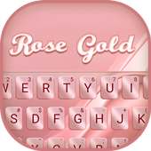 Tema Keyboard Gold Rose Theme