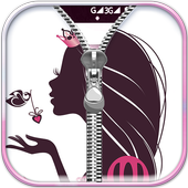 Girly Zipper Lock Screen Prank icon