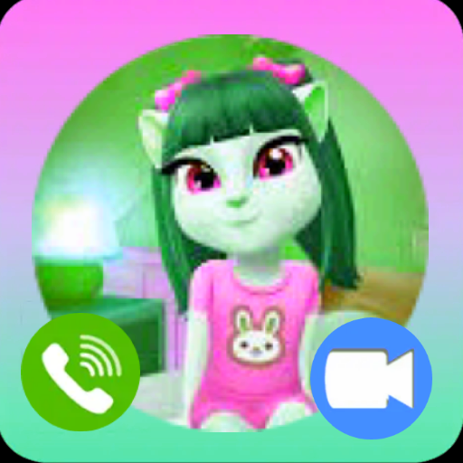 Cat Angela's funny call: Fake video call icon