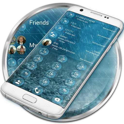 Dialer Bubble Rain Theme for Drupe and ExDialer icon
