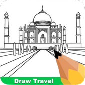 How To Draw Travel Places icon