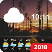 Transparent Clock & Weather on 9Apps