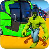 Superheroes Bus Stunts Racing icon
