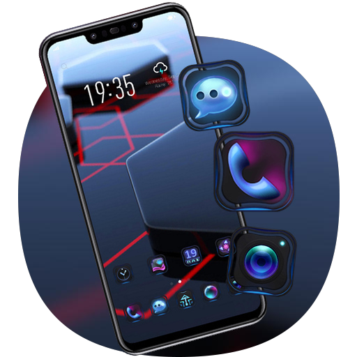 Tech theme hexahedron Wallpaper for POCP F1 icon