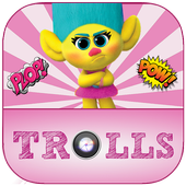 Trolls Emoji face Maker icon