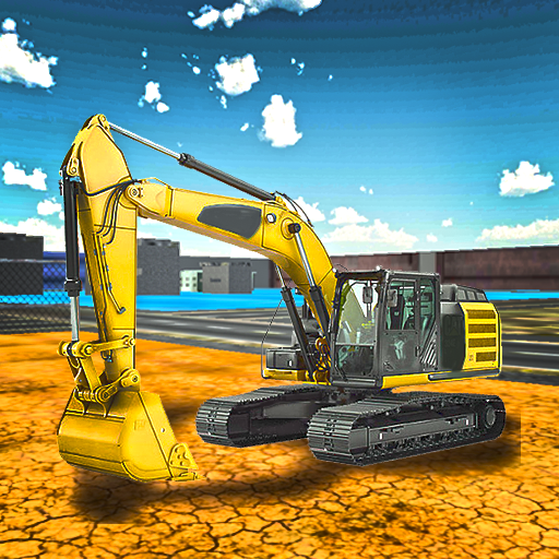 Excavator Crane Loading Construction icon