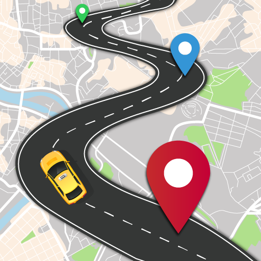 Voice GPS Directions, World map, Maps Location NAV icon