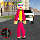 Stickman Joker Gangaster Rope Hero иконка