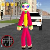 Stickman Joker Gangaster Rope Hero