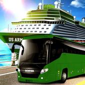 US Army bus Driving : Tourist Off Road city Coach icon