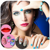 Girls Nail Paint: Lips MakeUp: Beauty Photo Editor icon