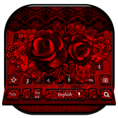 Tastiera in pizzo rosa icon