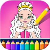 Little Princess Coloring Kids Book - Girls Games! icon