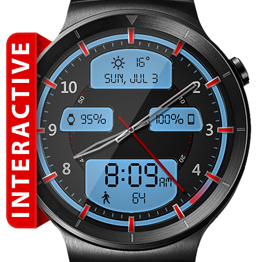 Chrome LED HD Watch Face Widget &amp; Live Wallpaper icon