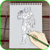 how to draw Avengers icon