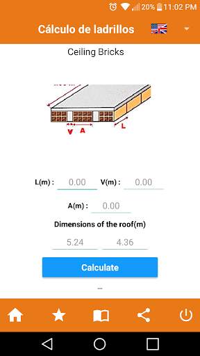 Calcular ladrillos para muro y techo screenshot 3