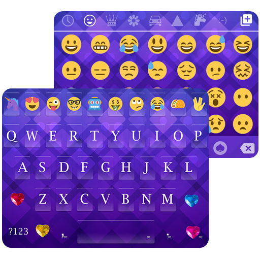 Purple Emoji Keyboard Wallpaper icon