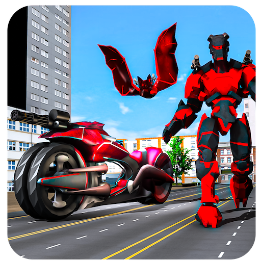 Flying Bat Robot Bike Transformation Games icon