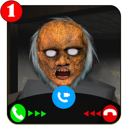 scary granny's video call/chat game prank أيقونة