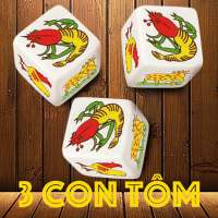 bau cua - 3 com  tôm