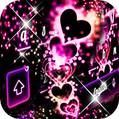 Neon Pink Love Keyboard icon