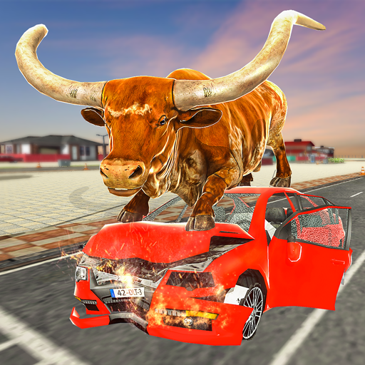 Angry Bull City Attack: Wild Bull Simulator Games icon